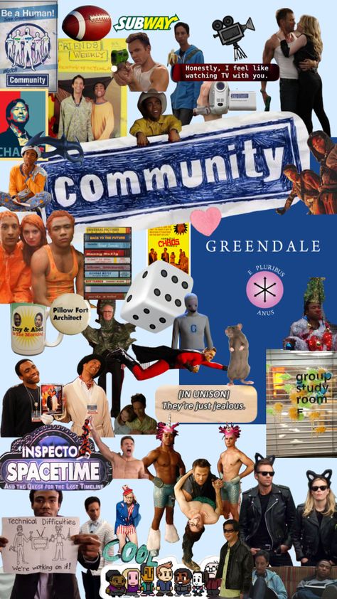 #communitytv Community Wallpaper, Annie Community, Community Tv Show, Troy And Abed, Happy Show, Fat Dog, Fat Dogs, Community Tv, Six Seasons