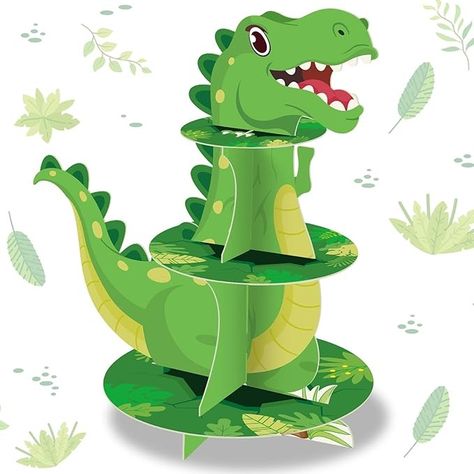 Amazon.com: Censen 3 Tier Dinosaur Cupcake Stand Party Decorations Dinosaur Theme Cupcake Holder Decorations Dinosaur Dessert Tower for Kids Dinosaur Jungle Theme Party Birthday Supplies (Lovely) : Home & Kitchen Dinosaur Cupcake Stand, Cardboard Cupcake Stand, Dessert Tower, Dinosaur Cupcake, Boys Birthday Party Decorations, Dinosaur Cupcakes, Dinosaur Party Supplies, Jungle Theme Parties, Dinosaur Party Favors