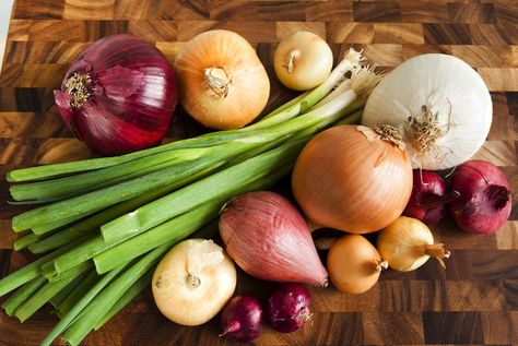 Make Raw Onions Mellow With This Simple Tip Onion Benefits Health, Types Of Onions, Pickled Shallots, Garlic Scapes, Fried Shallots, French Onion Soup, Fried Onions, French Onion, Vegetable Sides