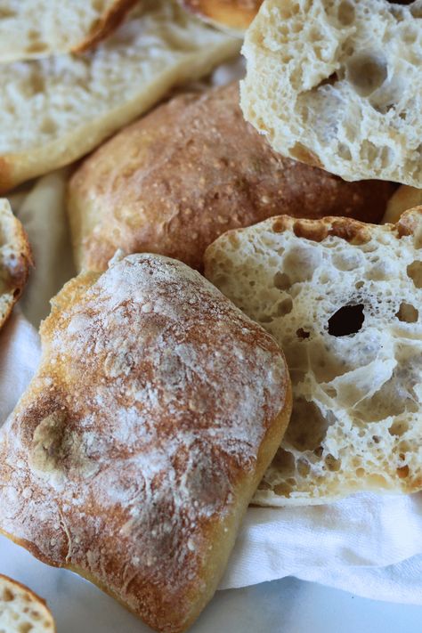 Perfect Sourdough Ciabatta Bread Rolls Recipe - Simplicity and a Starter Sourdough Bread Rolls Recipe, Sour Dough Starter Recipe How To Make, Sourdough Discard Ciabatta Bread, Sourdough Starter Bread Recipe, Sourdough Ciabatta Rolls, Small Batch Ciabatta Rolls, Sourdough Chibatta Rolls, Sourdough Chibata Bread, Sourdough Recipes With Starter