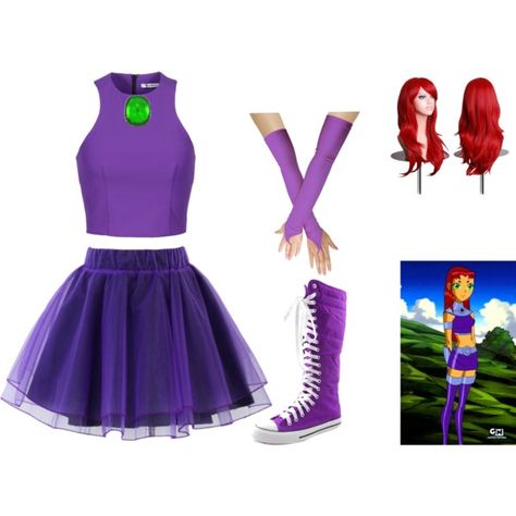 Starfire Halloween Costume, Starfire Halloween, Starfire Costume, Easy Cosplay, Holloween Costume, Halloween Costumes Friends, Fandom Fashion, Casual Cosplay, Costume Diy