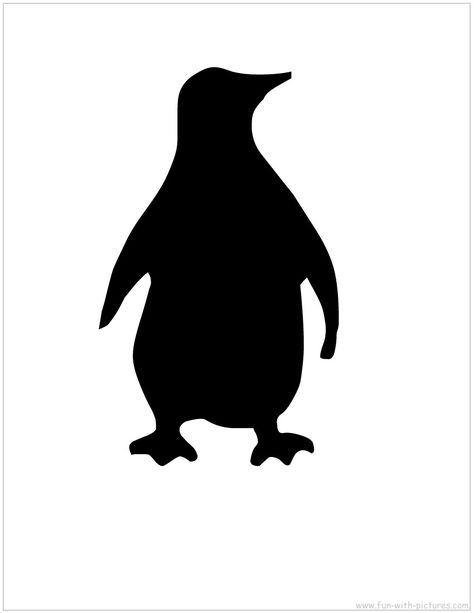 Silhouette Picture - Penguin Silhouette Black And White Silhouette Art, Penguin Silhouette, Silhouette Pictures, Animal Stencil, Silhouette Stencil, Animal Silhouette, Stencil Patterns, Shadow Puppets, Silhouette Art