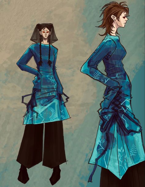 Teal Clothing Aesthetic, Blue Witch Aesthetic Outfit, Blue Goth Aesthetic Outfits, Cyan Clothes, Blue Goth Outfits, Cyan Outfit, Black Outfit Grunge, Witch Aesthetic Outfit, Medieval Goth