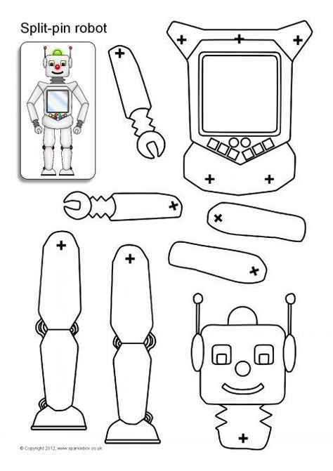 Split-Pin Robot Characters (SB8960) - SparkleBox Robot Classroom, Toys Topic, Robot Activity, Paper Robot, Make A Robot, Maker Fun Factory, Robot Craft, Science Fiction Art Retro, Robot Birthday Party