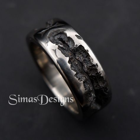 Mens Textured Ring, Melted Ring Design, Man’s Ring, Rings Male, Cool Rings For Men, Cast Rings, Silver Metal Clay, Medieval Rings, Mens Silver Jewelry