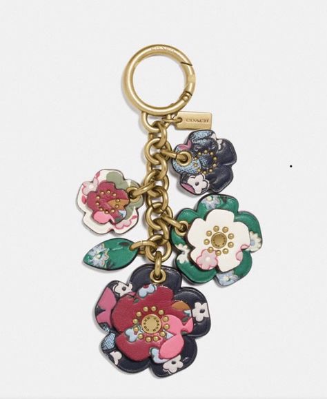 Coach Keychain, Rose Motif, Best Purses, Closet Accessories, Keychain Wallet, Coach Outlet, Tea Rose, Handbag Charms, Tea Roses