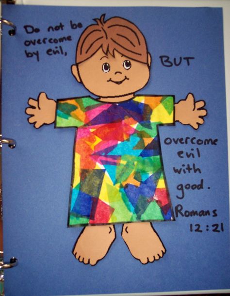 interesting Christian Bible reference to the story of Joseph Joseph's Coat Of Many Colors Craft, Christian Kids Crafts, Children's Church Crafts, Bible Story Crafts, Preschool Bible, Sunday School Crafts For Kids, Coat Of Many Colors, Bible School Crafts, Christian Crafts