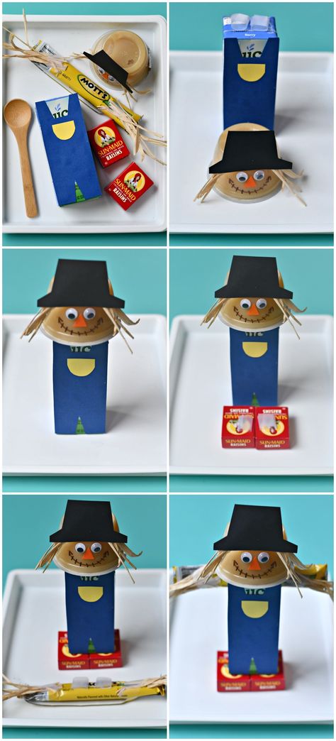 These DIY Scarecrow Snack Packs make the perfect lunch box addition, after school snack, or even a creative and relatively healthy option to bring in to your kid's classroom #thanksgivingideasforkids #kidsnacks #thanksgiving #thanksgivingcrafts Scarecrow Snacks For Kids, Thanksgiving School Snacks, Scarecrow Snack, Classroom Snacks, Halloween Snacks For Kids, Diy Scarecrow, Thanksgiving Snacks, Thanksgiving School, Thanksgiving Classroom