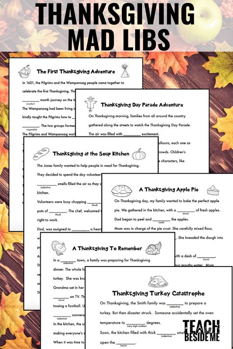 Thanksgiving mad libs are such a fun activity to do during the holiday season. Grab these printables for your classroom or holiday party! Thanksgiving Mad Libs For Kids Free, Mad Libs Thanksgiving, Thanksgiving Mad Libs Free, Mad Libs For Kids Printables Free Funny, Thanksgiving Mad Libs For Adults, Thanksgiving Party Classroom, Thanksgiving Mad Libs For Kids, Classroom Thanksgiving Activities, Thanksgiving 3rd Grade