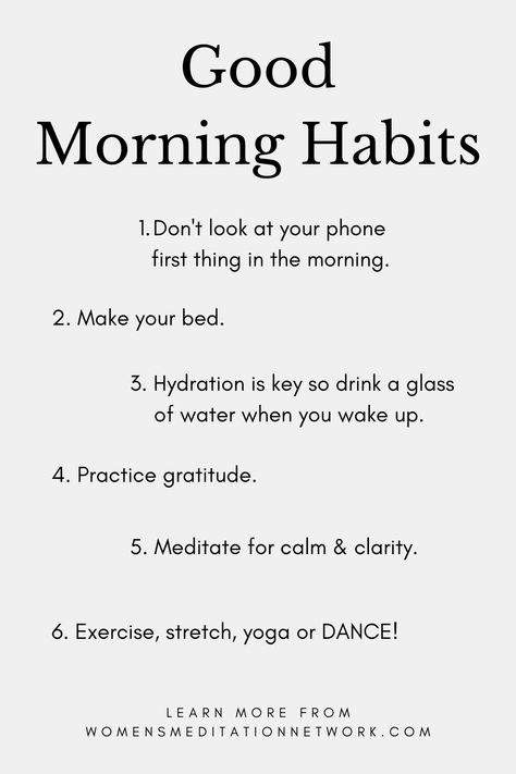 8 ways to become more successful, productive, and upbeat in the morning. Simple things you can do before 8 a.m. to make your day better. Perfect for busy moms and professionals! Simple, effective morning routines for everyone from night owls and early birds alike. Effective Morning Routine, Things To Do In The Morning, 8 Am Morning Routine, Calming Practices, Work Overload, Moring Routine, Morning Routine Women, January Quotes, Mindful Morning