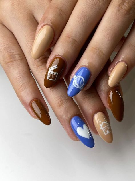 Nail Ideas Harry Styles, One Direction Nails, Nail Painting Tips, Cute Nail Ideas, Harry Styles Nails, Harry's House, Nail Design Inspiration, Inspired Nails, Cute Acrylic Nail Designs