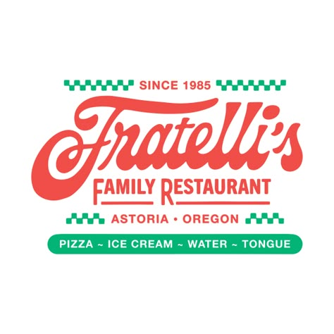 Retro Food Logo Design, Pizza Logos Ideas, Retro Pizza Logo, Vintage Diner Logo, Family Restaurant Logo, Pizza Branding Design, 90s Restaurant, Pizza Restaurant Logo, Pizza Graphic Design