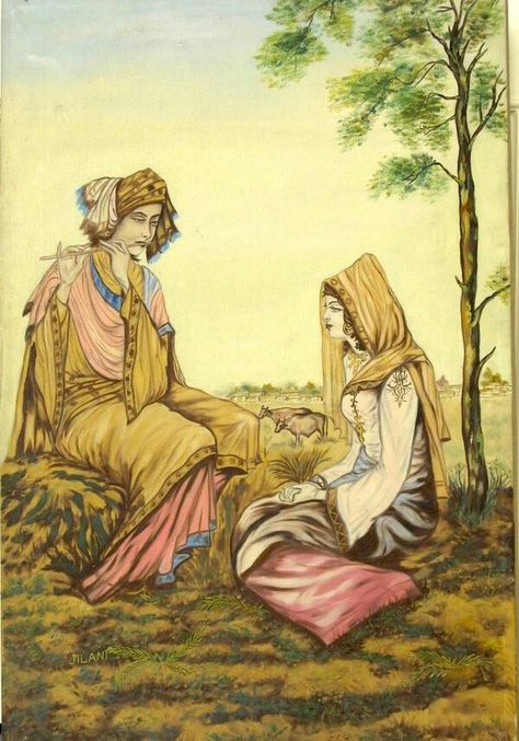 Heer ranjha Sobha Singh, Heer Ranjha, Divine Revelation, Tragic Love Stories, About India, Indus Valley, Shri Krishna, Love Couple Photo, Indian Paintings