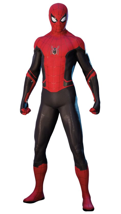 The Upgraded Suit is a suit players may equip in Marvel's Spider-Man and Marvel's Spider-Man 2. In the first game, it was added for free in the 1.16 update, and does not possess an associated suit power. In the sequel, it is instead unlocked at Level 41. The Upgraded Suit is partially based on the Stark Suit, which itself is based on the Classic Suit. However, the blue highlights of said suits are replaced with black ones on this suit, akin to Alex Ross' Classic Spider-Man Suit. The spider-... Iron Spider Suit, Fantasy Creatures Mythology, Spider Man Suit, Suit Styles, Spiderman Suits, Gold Suit, Iron Spider, Man Games, Blue Highlights