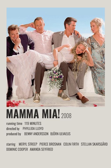 Mamma Mia Polaroid, Mama Mia Movie, Mama Mia Greece, Mama Mia Theme, Greece Movie, Movie Night Movies, Mamma Mia Aesthetic, Room Decor Posters, Mia Aesthetic