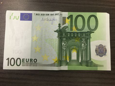 The 100 euro note reflects the Baroque era which succeeded the Renaissance style architecture shown on the 50 euro note. This type of architecture features intricate external facades with great detailing and columns, and are typically central projections. 100 Euro Money, Euro Bills, Euro Currency, Euro Money, Baroque Era, Types Of Architecture, 100 Euro, Architectural Styles, Cash Money