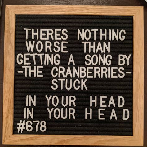 Pun Master on Instagram: “Zombieee, zombieee, zombiee-ee-ee... #thecranberries #ripdoloresoriordan #zombie #postgrunge #90smusic #inyourhead #music #songs #musicpuns…” Funny Song Quotes, Letterboard Ideas, Funny Song, Music Puns, Dolores O'riordan, Felt Letter Board, Puns Jokes, Board Quotes, Quote Board