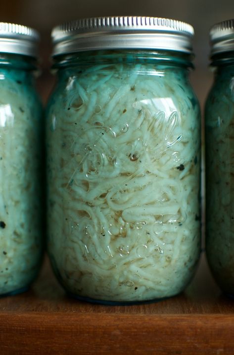 Canning Kohlrabi, Preserving Kohlrabi, Fermented Kohlrabi, Elven Food, Odd Recipes, Roasted Kohlrabi, Kohlrabi Recipes, Food In Jars, Fermented Veggies