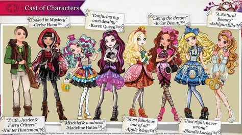 Ever After High | Doll Nerd Ever After High Characters Names, Ever After High Quiz, Ever After High Names, Ever After High Party, Hunter Huntsman, Ever After High Characters, Ashlynn Ella, Everafter High, Circus Characters