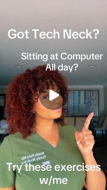 Noelle Reid MD on Instagram: "Sitting at a desk / computer all day can certainly trigger neck and shoulder pain. Try these exercises to release tension from the neck/shoulder/upper chest. Repeat as many times as you need, and throughout the day. Remember to align your breath with the movement. Hope this helps! Namaste 🧘🏽‍♀️🧘🏽‍♀️🧘🏽‍♀️
 
#neckpain #backpain #relief #techneck #wellness #exercise  #yoga #wellnesswednesday #wellnessjourney" Shoulder Excercise, Wellness Exercise, Tight Shoulders, Tech Neck, Stiff Neck, Release Tension, Neck And Shoulder Pain, Desk Computer, Wellness Wednesday