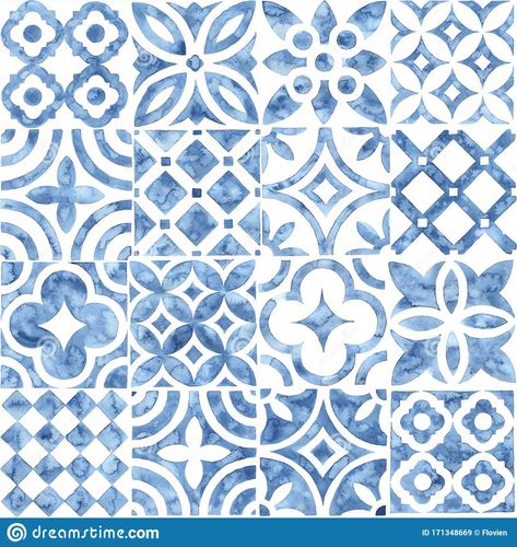 Moroccan Tiles Pattern, Paint On Paper, Moroccan Pattern, Vintage Tile, Moroccan Tile, Tile Print, Tile Pattern, How To Make Paint, Grunge Textures