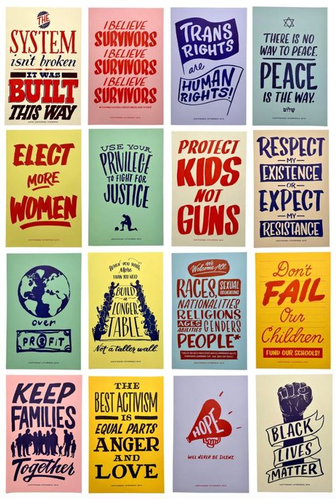 60s Protest Signs, Posters With A Lot Of Text, Activist Poster Design, 70s Protest Signs, Protest Poster Design, Poster Text Design, Propaganda Posters Modern, Activism Graphic Design, Campaign Posters Design