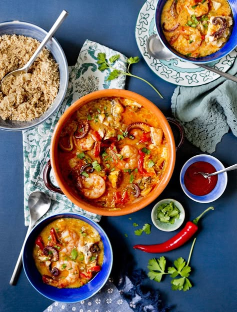 Gorgeous! Chinese Food Plating, Indian Food Photography Styling, Comida Mexicana Ideas, Brazil Food, Indian Food Photography, Morocco Food, Laos Food, Fish Stew, Food Photoshoot