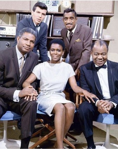 Heavy hitters. Frank Sinatra Jr., Ossie Davis, Cicely Tyson, Sammy Davis Jr. and Louis Armstrong. Ossie Davis, Frank Sinatra Jr, Cicely Tyson, Coretta Scott King, Sammy Davis Jr, Vanessa Williams, Vintage Black Glamour, Black Knowledge, Queen Latifah