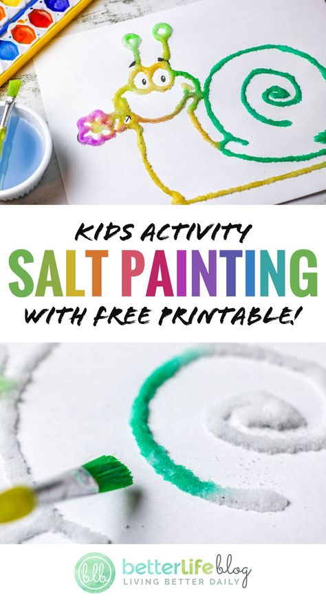 Rainy Day Projects, Salt Watercolor, Salt Art, Salt Painting, Diy Paper Flowers, Glue Craft, Painting Activities, Preschool Art Activities, School Glue