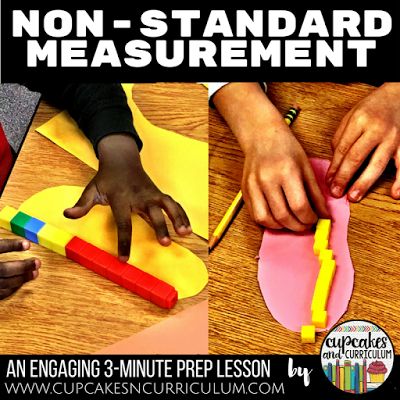 Cupcakes & Curriculum: Non-Standard Measurement in First Grade Measurement First Grade, First Grade Measurement, Non Standard Measurement, Measurement Lessons, Nonstandard Measurement, Teaching Measurement, First Grade Curriculum, Measurement Activities, Math Measurement