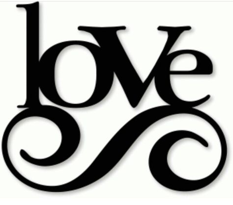 Love Scrapbook Party, Craft Stencils, Silhouette Online Store, The Word Love, Silhouette Christmas, Word Love, Pola Sulam, Scroll Saw Patterns, Artist Drawing