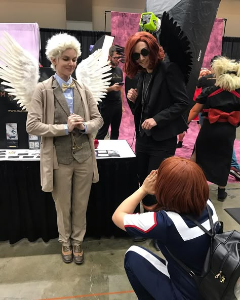 Good Omen Cosplay, Aziraphale Cosplay Female, Good Omens Cosplay, Aziraphale Cosplay, Baby Buns, Good Omens Book, Ineffable Husbands, Ange Demon, Made My Day