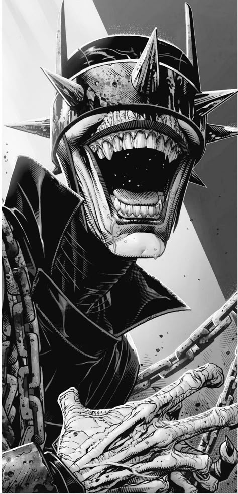 Batman Who Laughs Wallpaper, Detective Batman, Darkest Knight, Batman Art Drawing, Batman Who Laughs, City Landscapes, Batman Comic Wallpaper, Joker Drawings, Batman Drawing