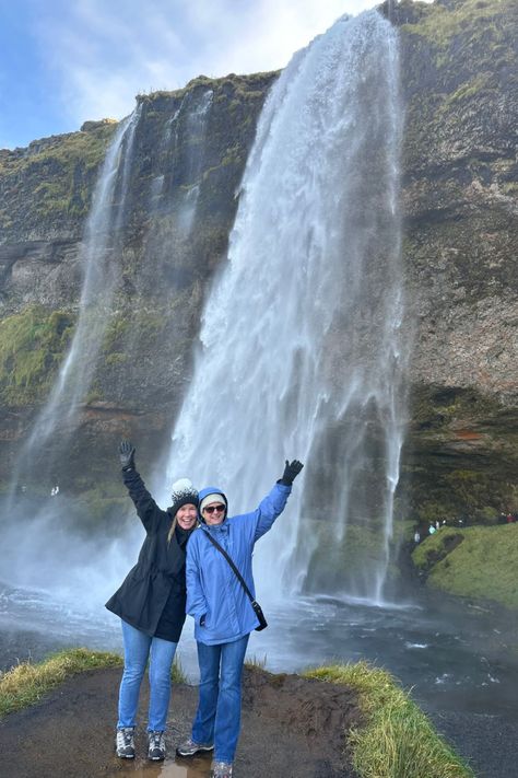 Picture of two people in front of Seljalandsfoss Waterfall in Iceland Gulfoss Iceland Waterfalls, Haifoss Waterfall Iceland, Dettifoss Waterfall Iceland, Seljalandsfoss Waterfall, Iceland Waterfalls Seljalandsfoss, Gullfoss Waterfall, Iceland Waterfalls, Group Travel, Reykjavik