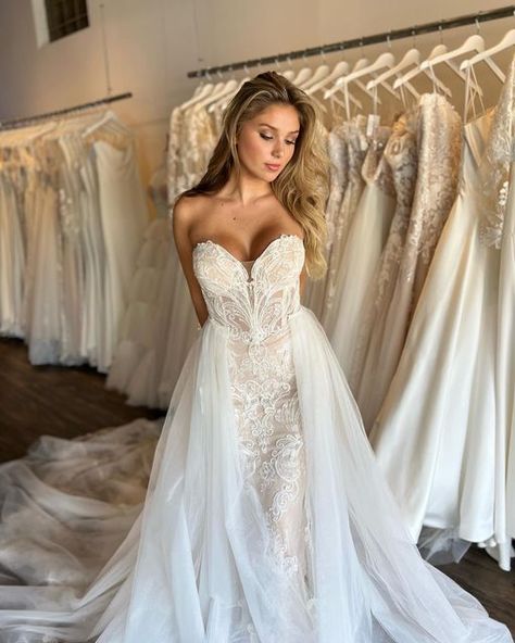 Overskirt Wedding Dress, Wedding Gown Tulle, Wedding Gown Strapless, Tulle Overskirt, Wedding Dress Strapless, North Florida, Wedding Dresses Strapless, Strapless Gown, Bridal Boutique