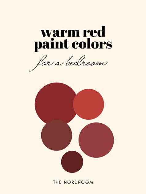 Best Red Paint Color, Colors For A Bedroom, Red Bedroom Walls, Ottawa Apartment, Warm Bedroom Ideas, Warm Bedroom Colors, Sims Interior Design, Rental Makeover, Red Bedroom Design