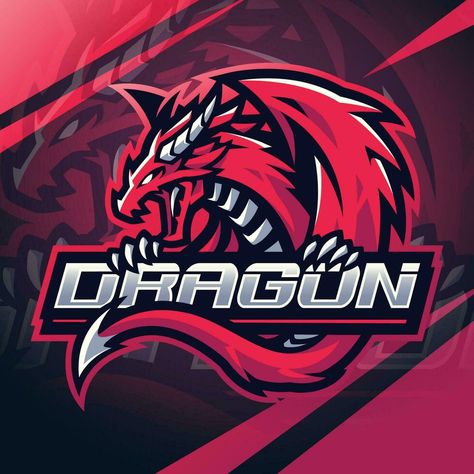 Fantasy Football Logos, Playstation Logo, Football Logo Design, Logo Dragon, Watermark Ideas, Tiger Vector, Spartan Tattoo, Dragon Logo, Mascot Logo Design