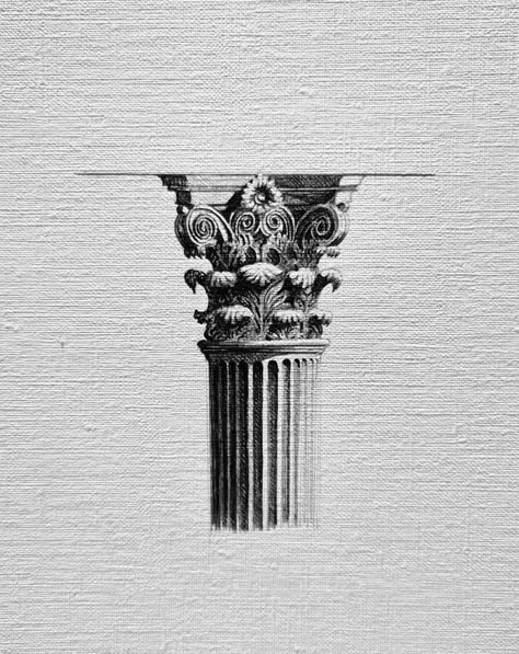 Corinthian Capital, Cool Chest Tattoos, Greek Tattoos, Full Sleeve Tattoos, Architecture Tattoo, Classical Art, Chest Tattoo, Concept Architecture, Body Tattoos