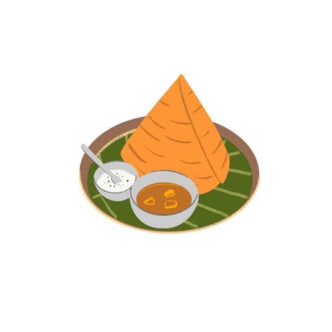 Dosa Illustration, Plain Dosa, Making The First Move, Personal Identity, South Indian Food, Food Illustrations, Indian Food, Image Editing, Painting Inspiration