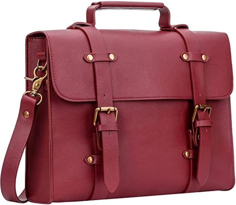 Women's PU Leather Laptop Bag Tote Messenger Bag Crossbody Satchel Briefcase Handbag (Burgundy): Amazon.co.uk: Computers & Accessories Laptop Bag Case, Laptop Tote Bag, Laptop Bag For Women, Laptop Shoulder Bag, Crossbody Satchel, Laptop Tote, Leather Laptop Bag, Messenger Bag Men, Leather Laptop