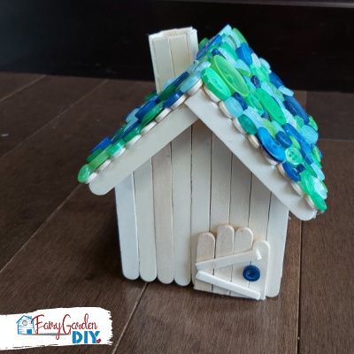 Stick Fairy House, Popsicle Stick House, Stick Fairy, Stick House, Popsicle Stick Crafts House, Popsicle Stick Houses, Diy Popsicle Stick Crafts, Fairy House Crafts, Stick Wall Art