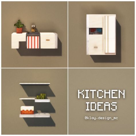 𝗞𝗟𝗔𝗬 | Minecraft Design su Instagram: "KITCHEN IDEAS 🍳 | Those are three ideas of furniture for a kitchen in minecraft. I’ll probably do a video with them, so stay tuned! Let me …" Kitchen In Minecraft, Minecraft Kitchens, Instagram Kitchen, Minecraft Ideas, Minecraft Designs, Minecraft Houses, Kitchen In, A Kitchen, Stay Tuned