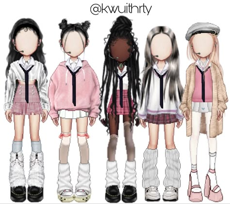 Kpop Stage Outfits Ideas 5 Members Cute, 5 Member Stage Outfits Kpop, 5 Kpop Outfits, Cute Kpop Outfits Stage, Cute Kpop Stage Outfits, 5 Member Outfits Kpop, 6 Member Kpop Group, Everskies 5 Member Outfits, Kpop Stage Outfits Everskies