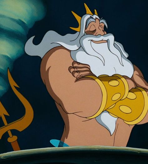 King Triton The Little Mermaid 1989, Ariel Pictures, King Triton, Disney Nerd, Princess Cartoon, Walt Disney Animation, Mermaid Life, Mermaid Princess, The Best Films