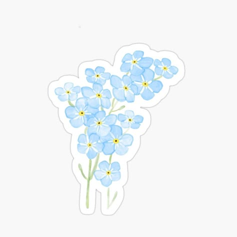 Light Blue Stickers Aesthetic Printable, Spring Stickers Aesthetic, Tiny Stickers, Spring Stickers, Scrapbook Patterns, Happy Stickers, Flower Stickers, Scrapbook Stickers Printable, Sticker Template