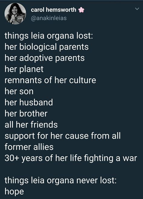 Leia Organa. She didn't lose her son though not yet Leia Organa, The Force Is Strong, Last Jedi, Carrie Fisher, Bad Feeling, Star Wars Fandom, Star Wars Memes, Luke Skywalker, Princess Leia