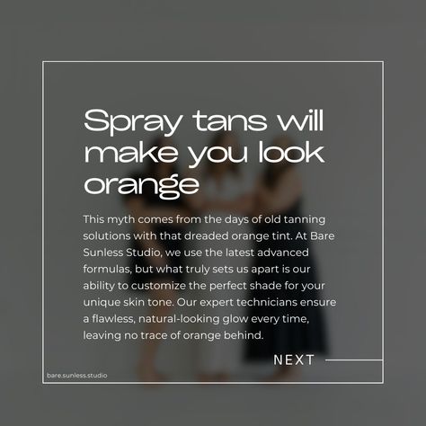 ✨Myths vs. Facts: Spray Tan Edition! ✨ Let's clear up some common misconceptions about spray tans and get you glowing with confidence! - - - - #BareSunlessStudio #SprayTanMyths #TanForEveryBody Myths Vs Facts, Organic Spray Tan, Tan Instagram, Spray Tan, Spray Tanning, Skin Tones, Instagram Story, With Confidence, Spray