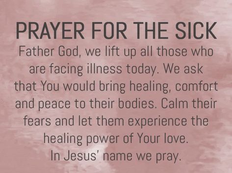 Prayers Healing, Prayer For The Sick, Pray Wait Trust, Healing Bible Verses, Praying For Others, Healing Prayers, In God I Trust, Inspirational Encouragement, Divine Healing