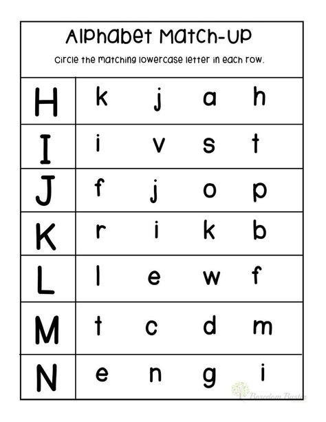 Lowercase Letters Printable, Letter Recognition Worksheets, Letter Worksheets For Preschool, Alphabet Worksheets Kindergarten, Free Preschool Worksheets, Alphabet Worksheets Preschool, Alphabet Matching, Lowercase Letter, Alphabet Writing