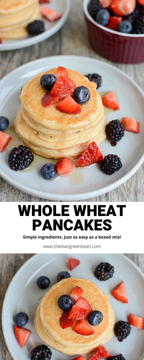 Whole Wheat Pancakes 8 Pancakes Whole Wheat, Whole Wheat Pancake Recipe, Wheat Pancake Recipe, Freeze Pancakes, Homemade Pancake Recipe, Whole Wheat Pancakes, Kids Breakfast, Wheat Pancakes, Homemade Pancakes